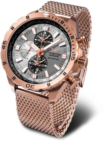 Vostok Europe Almaz Space Station Herrenuhr Multifunktion mit Milanaiseband