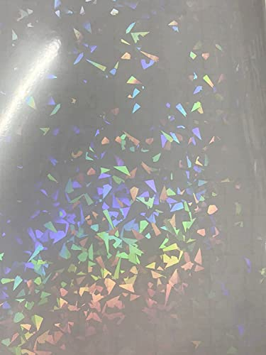 Pegatinas autoadhesivas de vinilo holográfico transparente de vidrio roto (10)