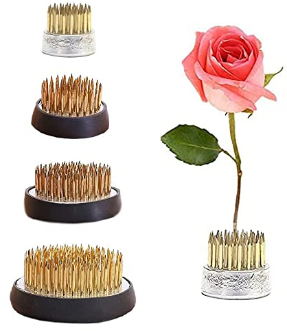 Kalsey 4 Stück Ikebana Kenzan, Flower Frog, Blumensteckigel Rund, Runder Ikebana, Blumen Frosch Edelstahl, Steckigel Blumen, für Blumenarrangements, Zuhause, Büro, Teestube, Blumenladen