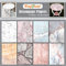 CrafTreat MarmorDecoupage Papier zum Basteln, A4 (8,5 x 11,5), 8 Stück, Bastelpapier Muster-Set, Motivpapier Frühling, Musterpapier, Bastelpapier Vintage, Designpapier Block