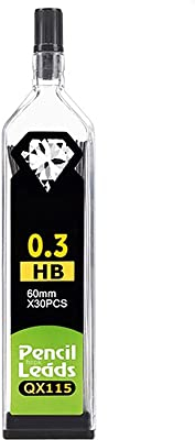 0.3mm HB Bleistiftminen, Bruchfeste Bleistiftmine für Automatische und Mechanische Bleistifte 30 pro Tube, 5 Röhren (150 Stück)