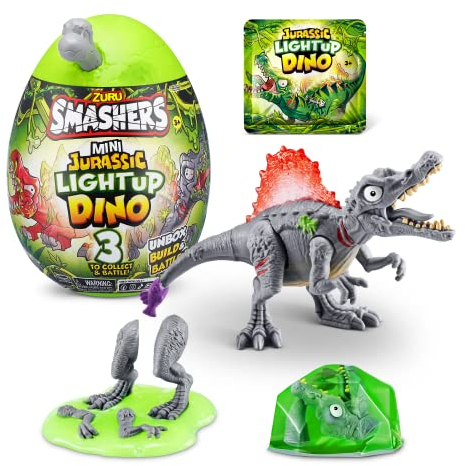 Smashers Mini Jurassic Light Up Dino Ei von ZURU, Spinosaurus, Sammler-Ei, Vulkan, Fossiles Spielzeug, Dinosaurier-T-Rex für Jungen und Kinder (Spinosaurus), Mittel
