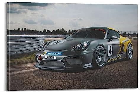 Sportauto-Poster für Porsche Cayman Gt4 Rennauto Supercar dekorative Malerei Leinwand Wand und Kunst Bild Familie Schlafzimmer Dekor 30 x 45 cm