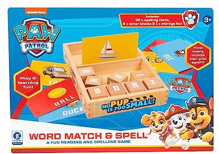 Paw Patrol Wooden Word Match and Spell Game