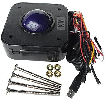 WANSUPYIN Souris à boule de commande avec connecteur PCB PS2 violet 2023 avec 4 vis de rechange pour jeu d'arcade