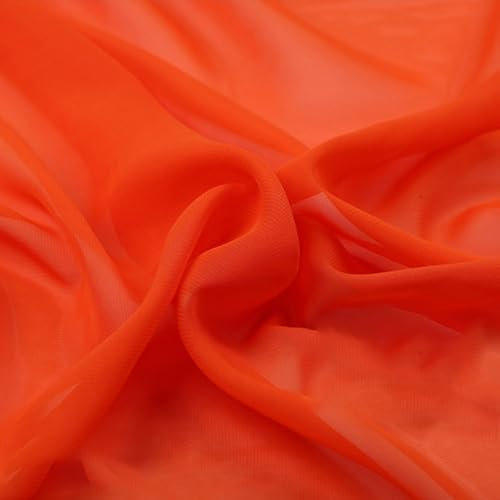 100cm×150cm Chiffon Stoff Hochzeitsstoffe Tischdeckenstoffe Bekleidungsstoffe Dekostoff Kostümstoff Stoffe zum Nähen Meterware Dekorieren für DIY Basteln Kleidungsdekoration,Orange