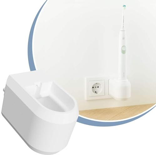 Cleverstation Zahnbürstenhalter elektrische Zahnbürste - passend für Philips Sonicare Zahnbürste in Weiß (Ladegerät HX6100 notwendig)