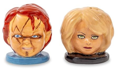 Child's Play Chucky and Tiffany Ceramic Salt and Pepper Shaker Set