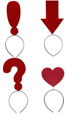 KOMBIUDA 4 Stück Symbol Stirnband Stirnbänder Partyzubehör Partyzubehör Cosplay Stirnbänder Lustiges Stirnband Neuartige Kopfbedeckung Party Stirnbänder Cosplay Party Haarband Haar