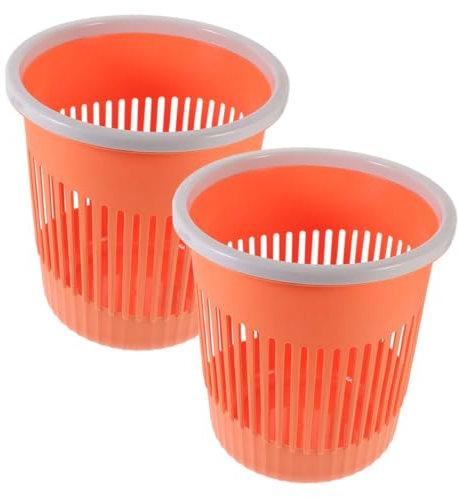 KITANDOVE Lot De 2 Poubelles Rondes En Polypropylène Pour Bureau Maison Bureau Hôtel