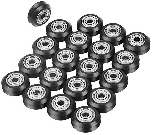 20 Stück V-Rillenrad, 5 Mm Bohrung, 625 Lagerrolle, POM- für CNC-3D-Drucker, 20 X mit PVC-Gehäuse