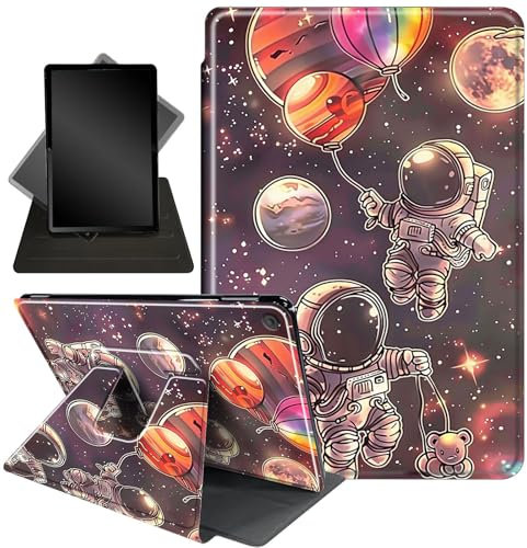 for Kindle Fire 7 case 2019 2017 Release 9th 7th Generation,360 Degree Rotating Stand Smart Protective Cover Case for Amazon fire 7 Tablet 9th/7th Generation,Space Man