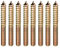 M6 x 40mm Hanger Bolts Wood to Metal Screw Dowels Double Headed Screws Headless Screws Fastener for Woodworking Furniture Connecting (10 Pack)