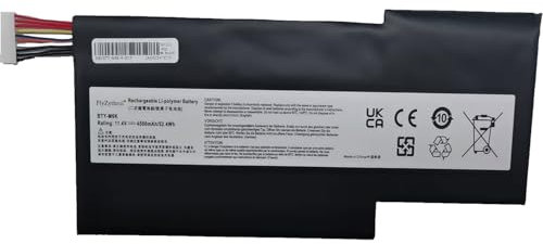 FlyZythrol 11.4V BTY-M6K laptop battery Compatible with MSI GF63 GF65 9SEXR 9SD 10UE 10SDR 10SER GF75 8SC 8RD 8RC 8RX 8RC 8RD 9SC 9SCXR 9SC 9SCSR 9SD GF63 10SCSR 10SCXR GS63VR GS73VR 7RG WP65 MS-17B4