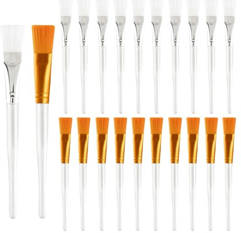UILYNIU 20 Piezas Pinceles para Mascarilla Brocha para Mascarilla Facial Cepillos Aplicadores Facialesl, Cepillos de Mascarilla Pinceles de Máscara Facial para Aplica Mascarillas Facial (20PCS)
