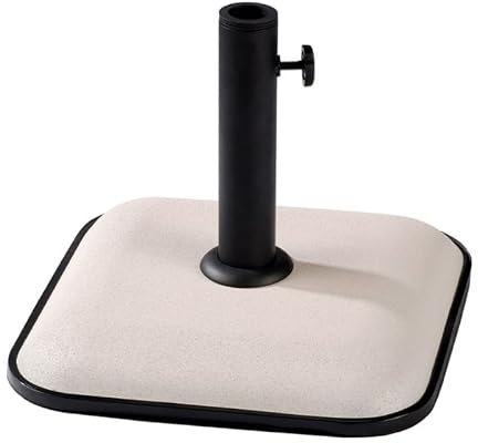 Marbueno Base Sombrilla Cuadrada Cemento 35X35X5,2 cm 11KG Blanco Jardin, Piscina y Terraza 10457