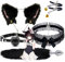 Fourrure Renard Queue Oreille Serre - tête Cosplay Costume Halloween Accessoires Set, Cadeau pour Les Couples - H