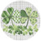 Mexpekil St. Patrick's Day Kleeblatt-Mauspad, rund, gummiert, rutschfeste Unterseite, 20,3 cm