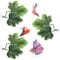 3 PCS Betta Bed Leaf Hammock for Betta Fish Leaf Pad with Suction Cup Realistic Resting Spot Fish Tank Accessories Aquarium Decor Plastic Plants Resting Bed Multi Leaf Design Green