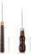 2 Pcs Awl Tool, Scratch Awl Punch Tool with Wooden Handle Sewing Bradawl Gourd Shape Pin Punching for Leather Punch Hole Craft Repair Shoes Sewing Crochet DIY Handmade Stitch