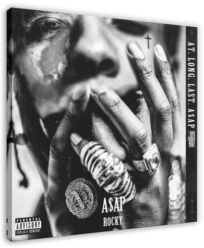 A$AP Rocky Albumcover – At. Long. Last ASAP Leinwandposter Wandkunst Dekor Druck Bild Gemälde für Wohnzimmer Schlafzimmer Dekoration 30 x 30 cm