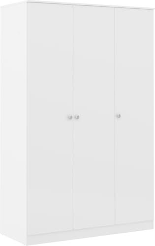 Seconique Denver 3 Door Wardrobe in White Gloss