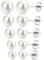 WENJION Perlenohrringe Set Damen 5 Paar Ohrstecker Weiß 3-7mm Klassische Ohrringe Frauen Perlenohrringe Modeschmuck Elegant Ohrringe Set für Alltag Hochzeit Party Geschenk