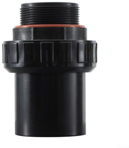 Raccord de filtre à sable de piscine, tuyau d'eau droit avec joints filetés, système de piscine Union 3,8 cm et 5,1 cm (5,1 cm, noir)