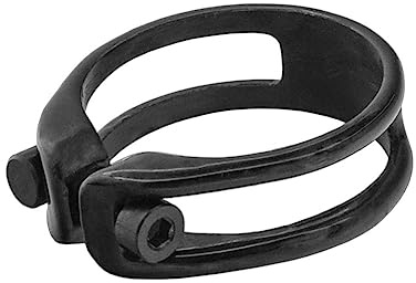 Sattelklemme Fahrrad Sattelstütze Klemme Ultraleicht 6g Carbon Faser Rohr Klemmen Sitzrohr Lock Clip Rennrad Zubehör(Black 31.8)