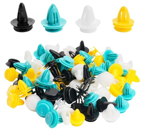 80 PcsCar Trim Clips Plastic Fasteners,Universal Car Panel ClipsCar Body Trim ClipsAuto Retainer Fastener Rivets for Cars Vehicles Fender Interior Doors Trims Panels Bumper Car Retainer Clip(4 Size)