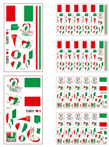 TISCH 20 Pieces Stickers Italy Fans World Cup 2026 - (2 Designs) | Kit Decoration for Football Parties, Fanzone & Events. Show Your Blue Spirit