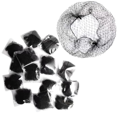 SquishyWorld 40 Stück Haarnetz Dutt Schwarz 50cm Einzeln Verpackt Elastisches Duttnetz Unsichtbare Haarnetze für Ballett Küche Reiten Turnier Damen Mädchen und Hochsteckfrisuren Atmungsaktives Nylon