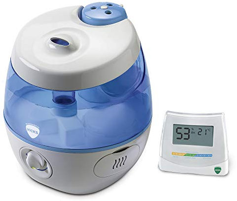 Vicks Sweet Dreams Cool Mist Humidifier with Image Projector and 2-in-1 Hygrometer and Thermometer Bundle