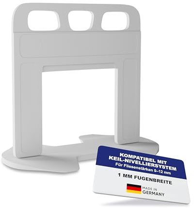 Karl Dahm Zuglaschen für 2 mm Fugen bei Fliesenstärke 0–12 mm, 100 Stück – für bis zu 5 m² Fliesenfläche – passend für Keil Nivelliersystem I Fliesen Verlegehilfe für Wand & Boden – 11092