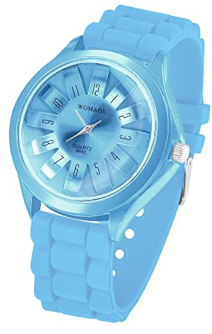 Taffstyle, Analoge Quarz-Armbanduhr mit Metallgehäuse und Silikonarmband für Damen und Herren