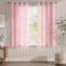 TOPICK Gardinen mit Ösen Einfarbig Gardinen für Wohnzimmer Kinderzimmer Mädchen Schlafzimmer Rosa Transparent Durchsichtig Stores Landhausstil Modern Fenstergardinen 2er Set 175H x 140B (cm)