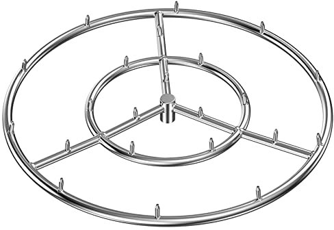 Skyflame 61 cm runder Edelstahl-Feuerstelle Jet-Brennerring