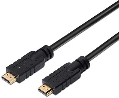 AISENS A119 – 0104 – High Speed HDMI Kabel HEC mit Signal (20 m, Chipset für Repeater Full HD) schwarz