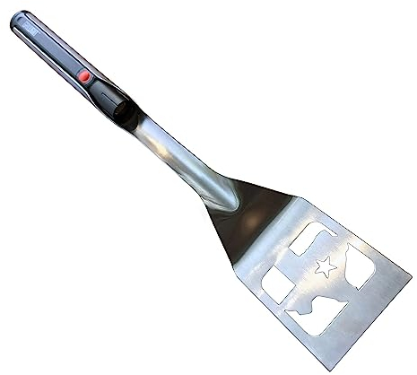 Grill Light Lone Star Texas Smart Grill Spatel Pfannenwender - Restaurantqualität Edelstahl | Helles LED-Licht zum Grillen im Dunkeln | Wasserdicht & Spülmaschinenfest | Camping Grill Grillspatel