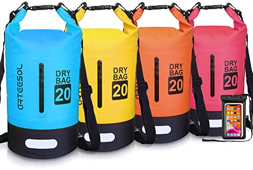 Blackace arteesol Waterproof Dry Bag 5L 10L 20L 30L Waterproof Bag with Long Adjustable Handle for Kayaking Boat Excursion Canoe/Fishing/Rafting/Swimming/Snowboarding