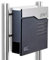 BITUXX® Design Standbriefkasten 16772 Briefkasten Briefkastenanlage Freistehender Postkasten mit Zeitungsfach Anthrazit Graphit Edelstahl