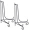 Tincogo (2 Piezas) Hierro Pantalla Soporte Negro Hierro Caballete para Libros de Cocina, Fotos, Platos Decorativos,Bowl,Placas, Tablets,17 Pulgadas