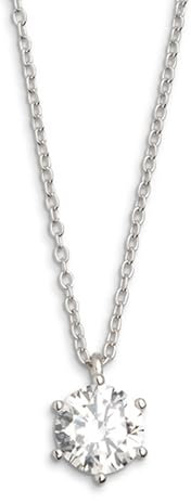 XENOX® | Krappe Halskette - Damen Halskette aus hochwertigem925/- Sterlingsilber mit Zirkonia Stein | XS7175