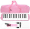 Vbest Life 32 Key Melodica Instrument Keyboard Klavierstil mit Mundstück-Röhrensets und Tragetasche für Kinder Anfänger Erwachsene Geschenk Schwarz(Rosa)