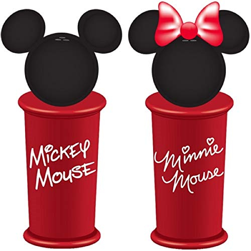 Disney mickey minnie namen salt & pepper shaker, rot schwarz