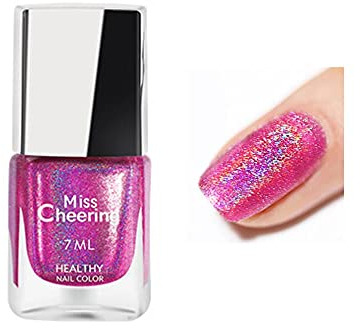 8 Farben Laser Nagellack, Pretty Shiny Mirror Glitter Holographic Langlebiger Nagellack, Holographischer Nagellack 7ml #03