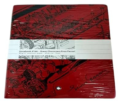 Montblanc Enzo Ferrari Notizbuch aus Leder in der Farbe Rot 96 Blatt/192 Seiten, Maße: 21cm x 15cm x 1,8cm, 128067