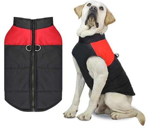 Hundemantel für Kleine Hunde,Hunde Jacke Warm Hundemantel Winter Winterjacke Hundemantel Wasserdicht Wintermantel Hund für Kleine Mittlere Grosse Hunde mit D-Ring Winddichte Hundejacke