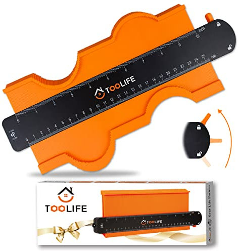 TOOLIFE Contour Gauge,Christmas Gifts for Men Dad Husband,Woodworking Tools for Flooring Carpentry, Stocking Stuffers for Him, Anniversary Birthday ideas, Shape Duplicator Cool Gadgets(10Inch)