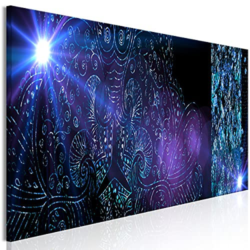 decomonkey Akustikbild Abstrakt 135x45 cm 1 Teilig Leinwand Modern Bilder Wandbilder XXL Schallschlucker Schallschutz Akustikdämmung Wandbild Deko Leise Ornament Modern